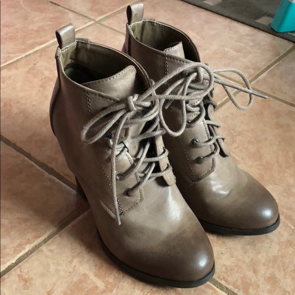 Lace up booties